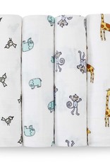 Aden and Anais Classic Swaddle 4 Pack Jungle