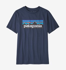 Patagonia Boys S/S Regenerative Organic Cotton P-6 Logo Tee NENA