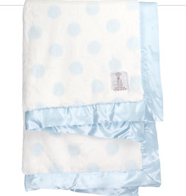 Little Giraffe Luxe Dream Dot Baby Blanket Blue