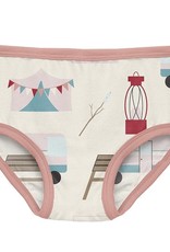 Kickee Pants Print Girls Underwear Natural Camping