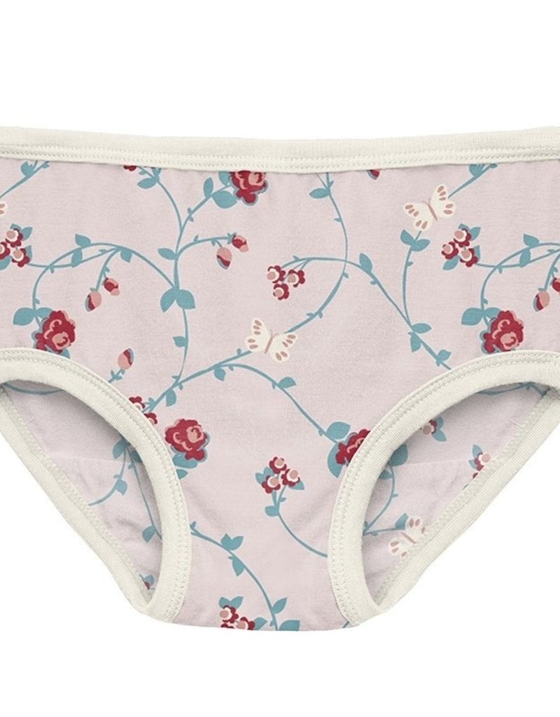 Kickee Pants Print Girls Underwear Macaroon Floral Vines