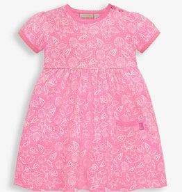 JoJo Maman BeBe Pink Shell Print Summer Dress