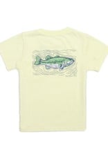Properly Tied Spotted Bass S/S Tee Lt Yellow