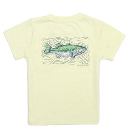 Properly Tied SALE Spotted Bass S/S Tee Lt Yellow