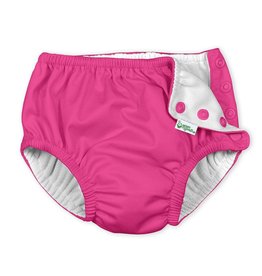 I Play Snap Reusable Swimsuit Diaper Hot Pink