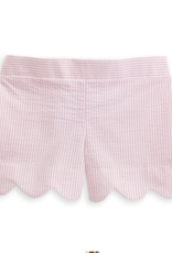 bella bliss Jane Scalloped Pink Seersucker Stripe Shorts
