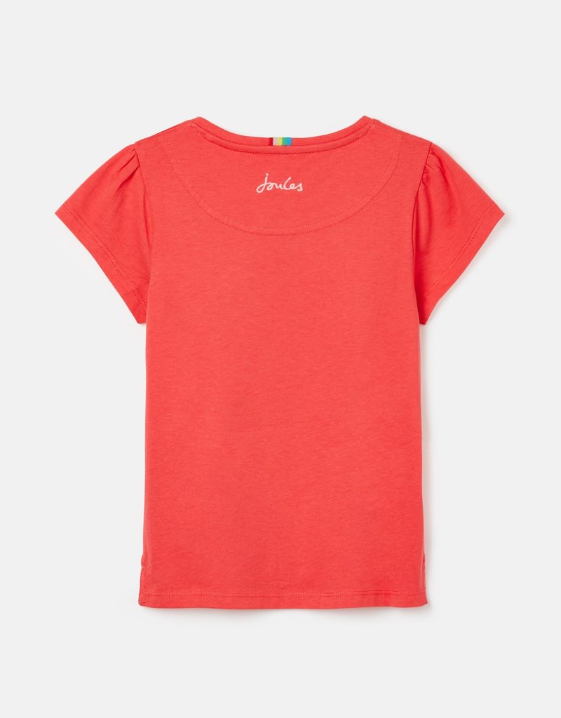 Joules Cassie Patch T-Shirt Poppy