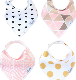 Copper Pearl Baby Bandana Bib Set 4 Blush