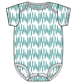 Oliver & Rain Turquois Stripe S/S Bodysuit