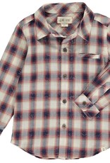 Me & Henry Atwood Woven Shirt Navy Red Cream Plaid