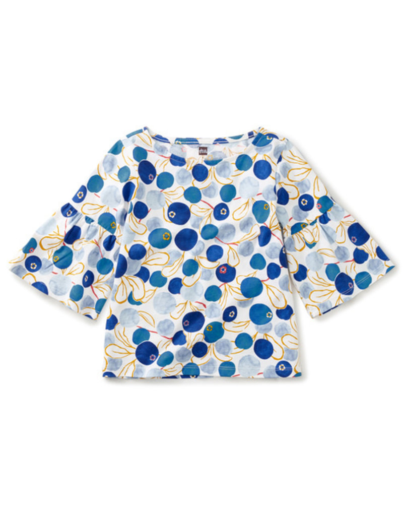 Tea Collection Bell Sleeve Top Swedish Blueberries