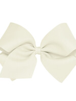 Wee Ones Bow King Grosgrain Ant White