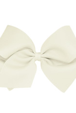 Wee Ones King Grosgrain Bow Ant White