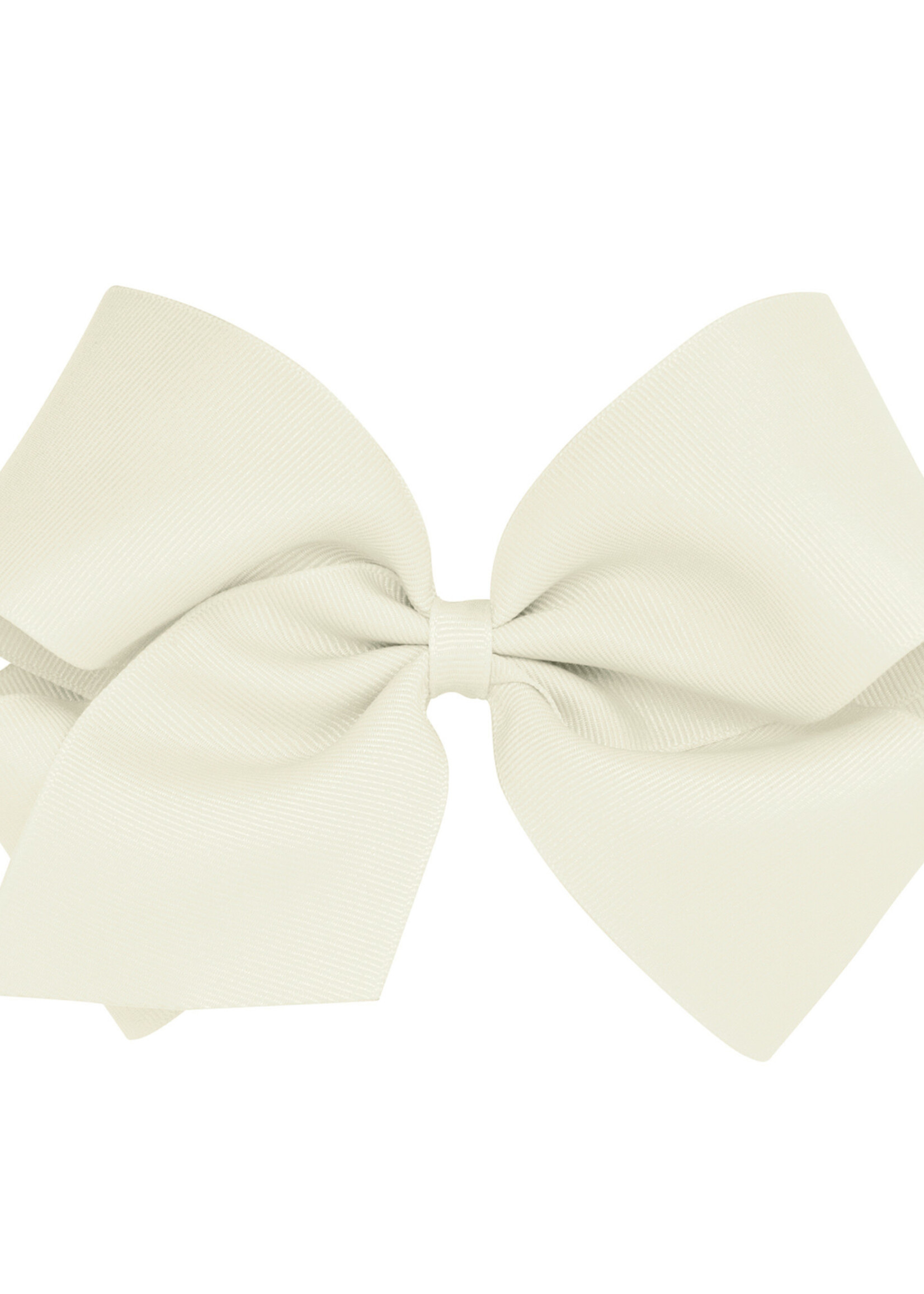 Wee Ones King Grosgrain Bow Ant White