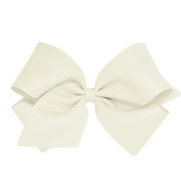 Wee Ones Bow King Grosgrain Ant White