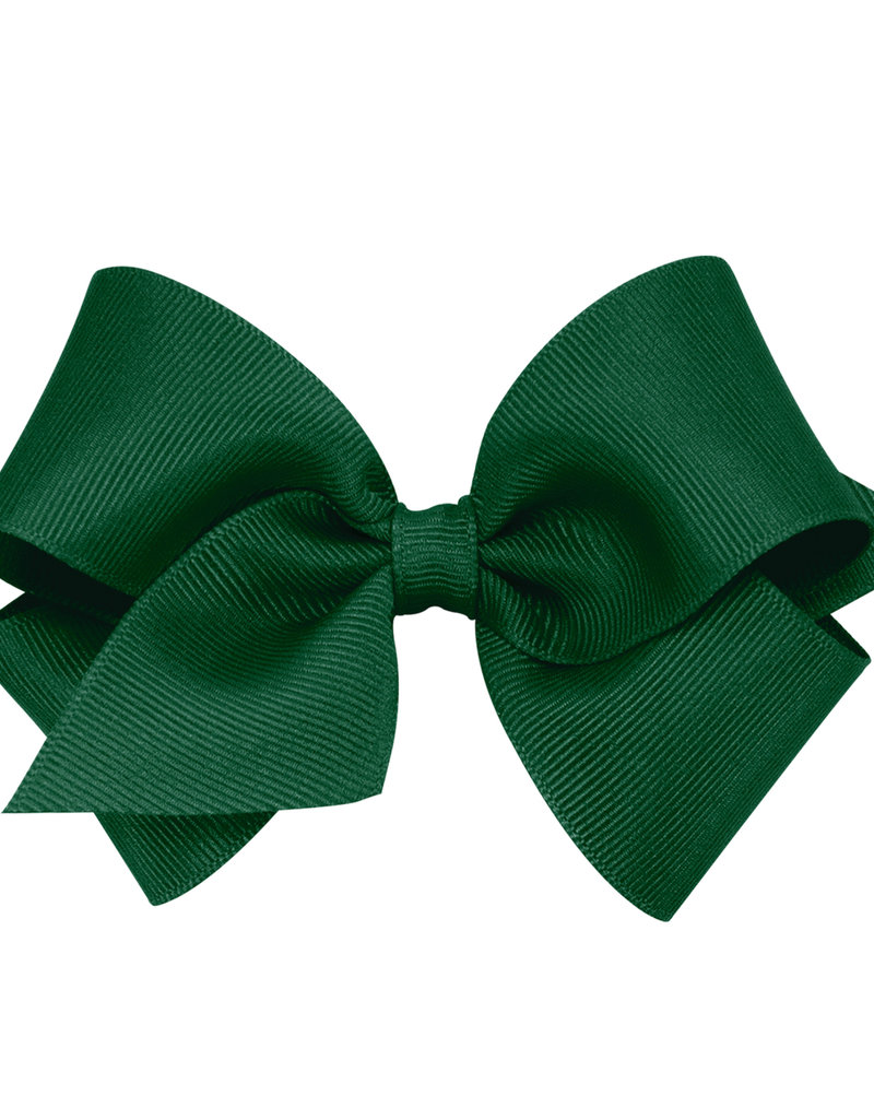 Wee Ones Small Grosgrain Bow Forest Green