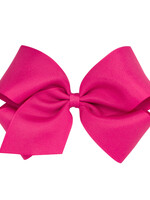 Wee Ones Bow King Grosgrain Shocking Pink