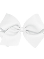 Wee Ones Bow King Grosgrain White