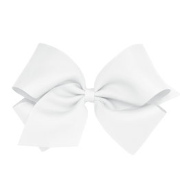 Wee Ones Bow King Grosgrain White