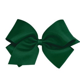 Wee Ones Bow King Grosgrain Forest Green