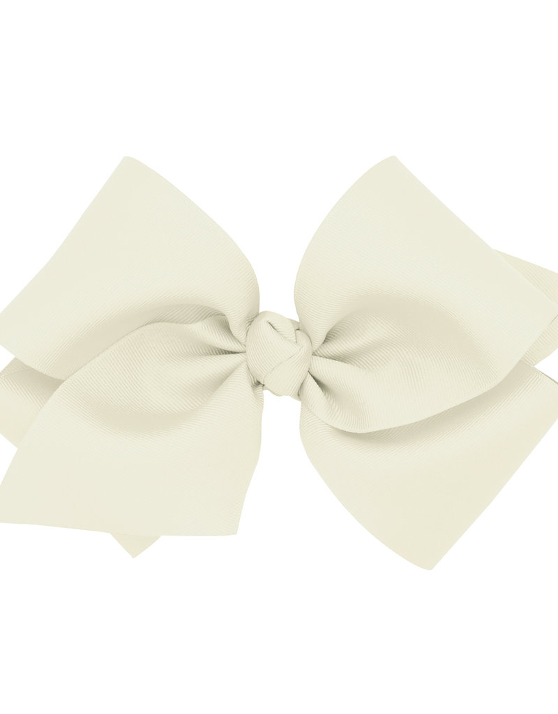 Wee Ones Huge Grosgrain Bow Antique White