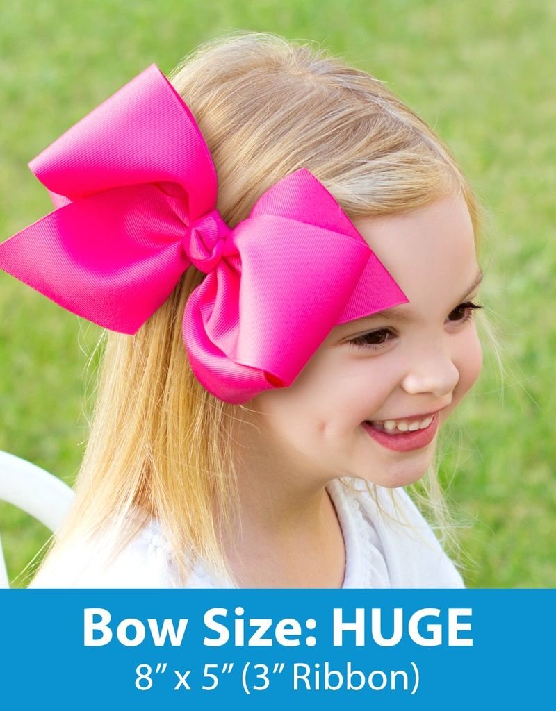 Wee Ones Huge Grosgrain Bow Hot Pink