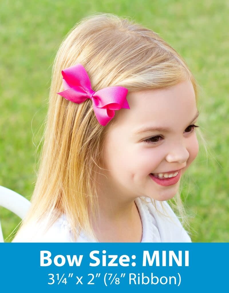 Wee Ones Mini Grosgrain Bow Forest Green