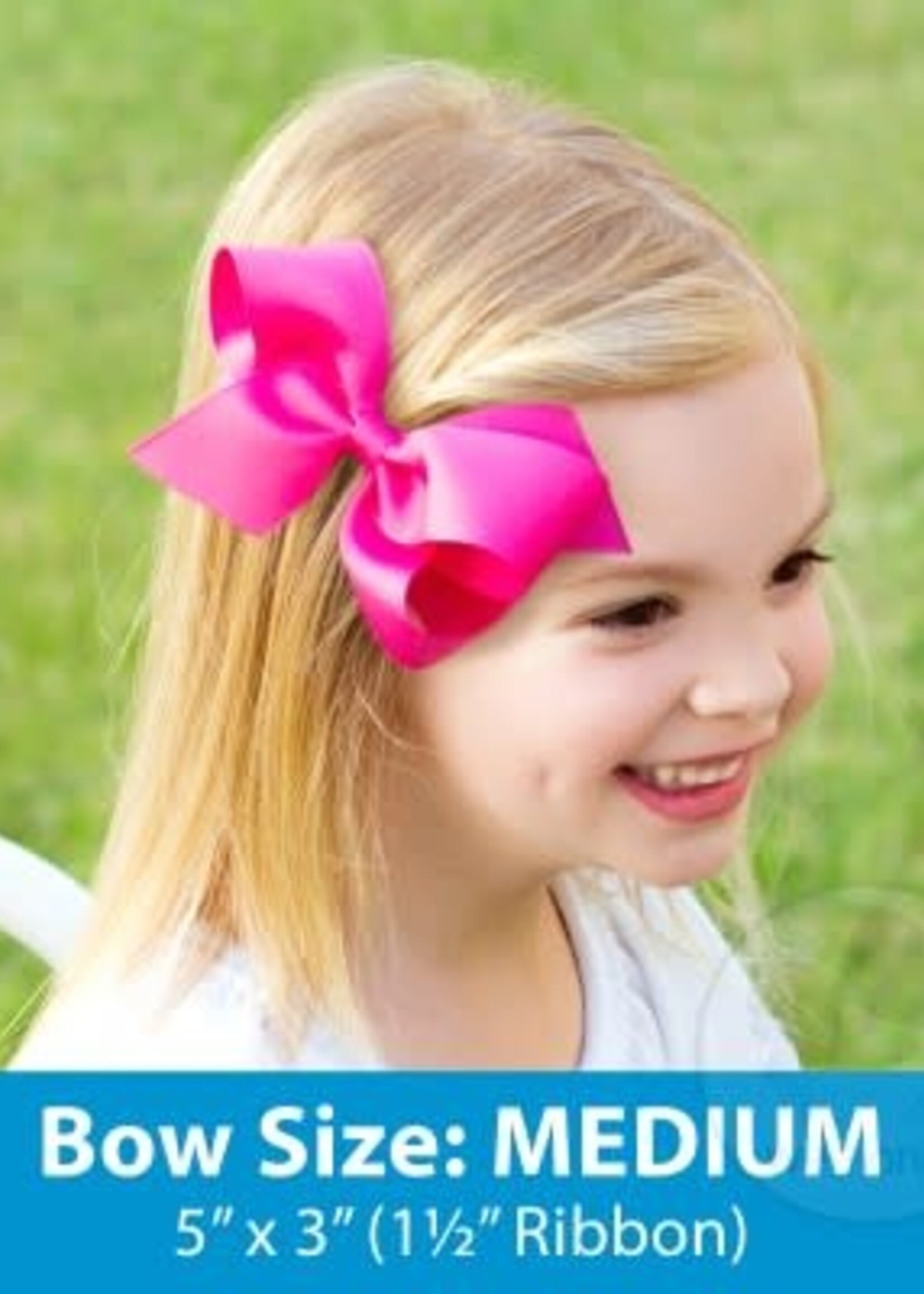 Wee Ones Med Grosgrain Bow Forest Green