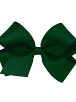 Wee Ones Bow Med Grosgrain Forest Green