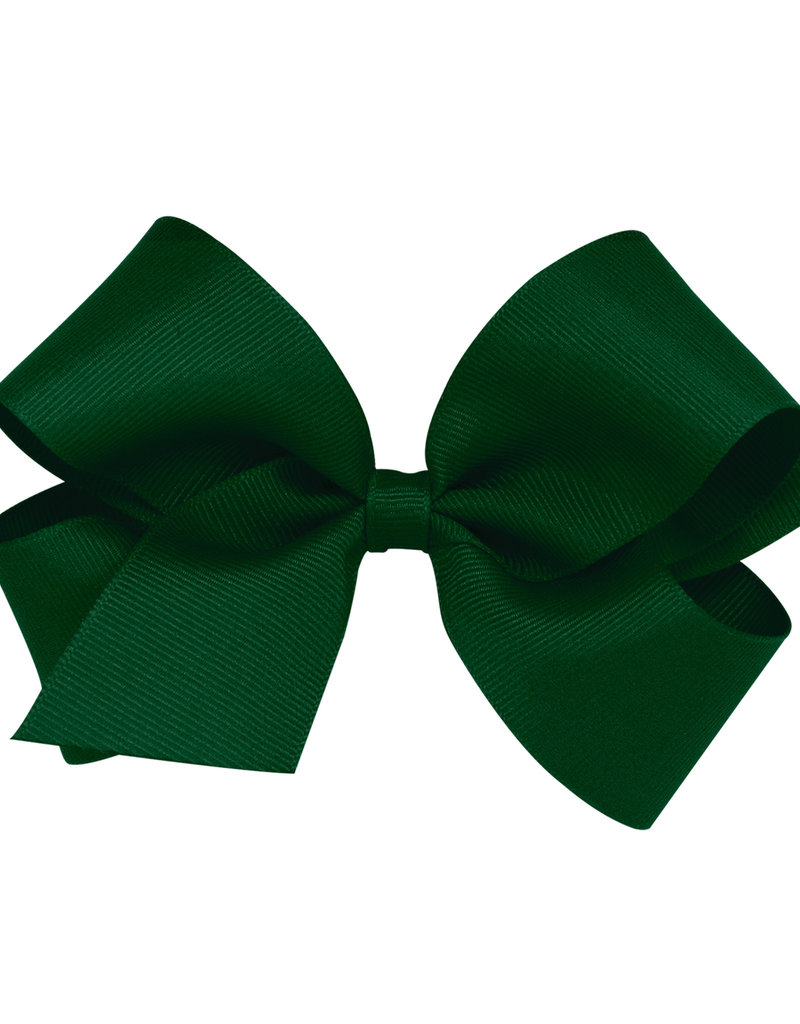 Wee Ones Med Grosgrain Bow Forest Green
