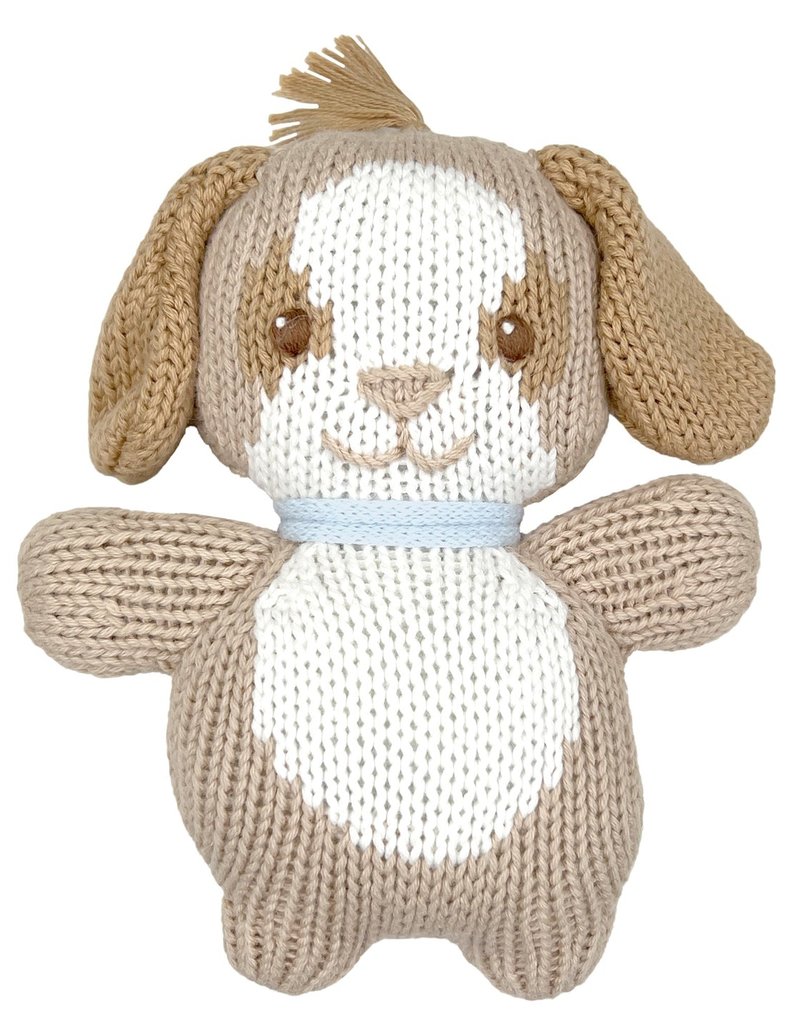 Zubels Scoops Puppy Knit Rattle