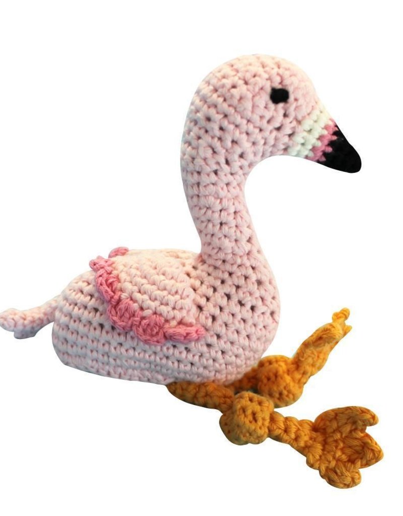 Zubels Crochet Rattle Flamingo