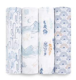 Aden and Anais Classic Swaddle 4 pack Sunrise