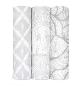 Aden and Anais Silky Soft Swaddle 3 Pk Culture Club