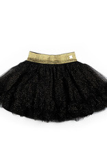 Deux par Deux Black/Gold Sparkle Mesh Skirt