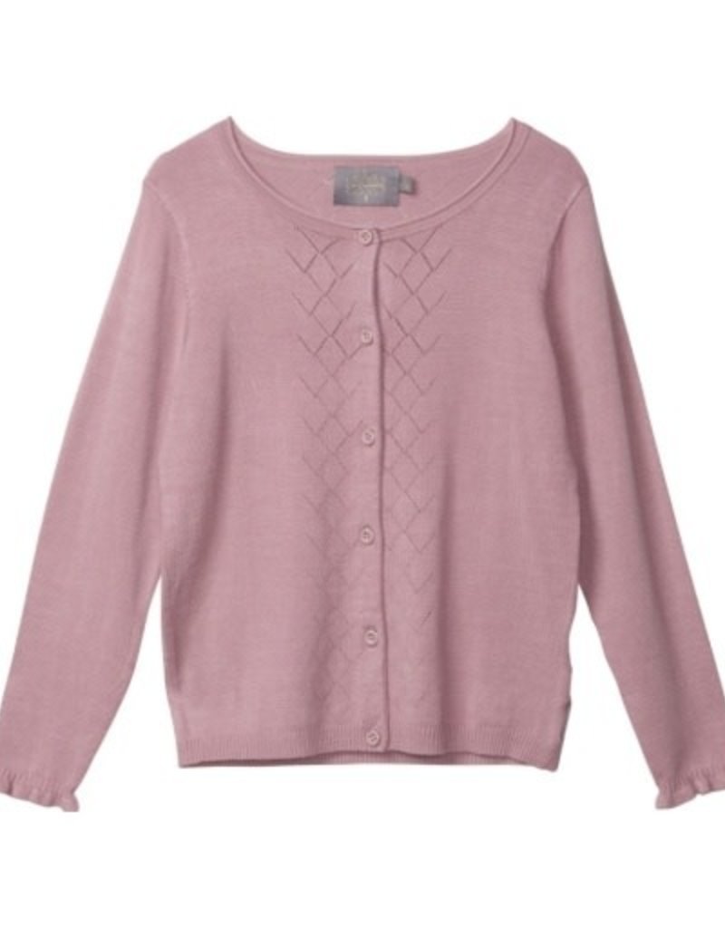 Creamie Cardigan Pointelle Lilas