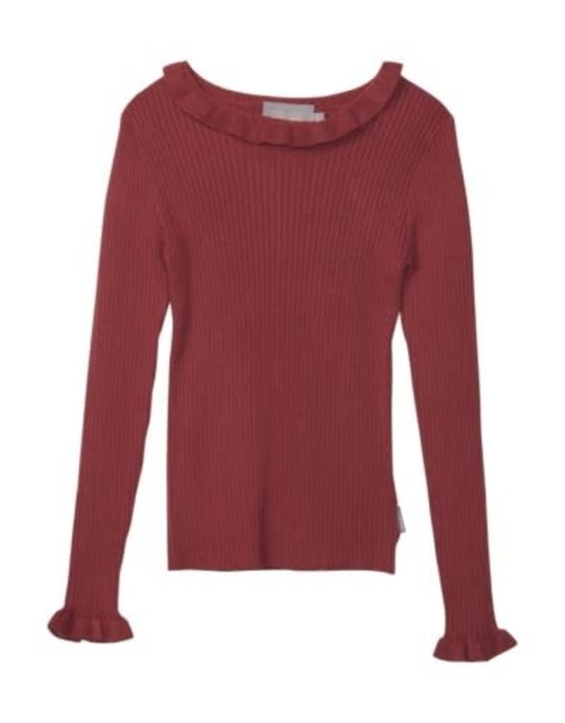 Creamie Pullover Rib Knit Rosewood