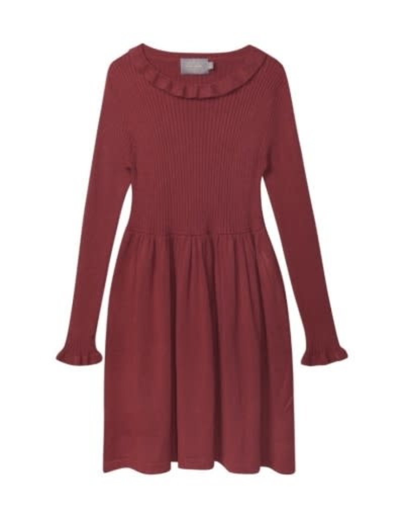 Creamie Rib Knit Dress Rosewood