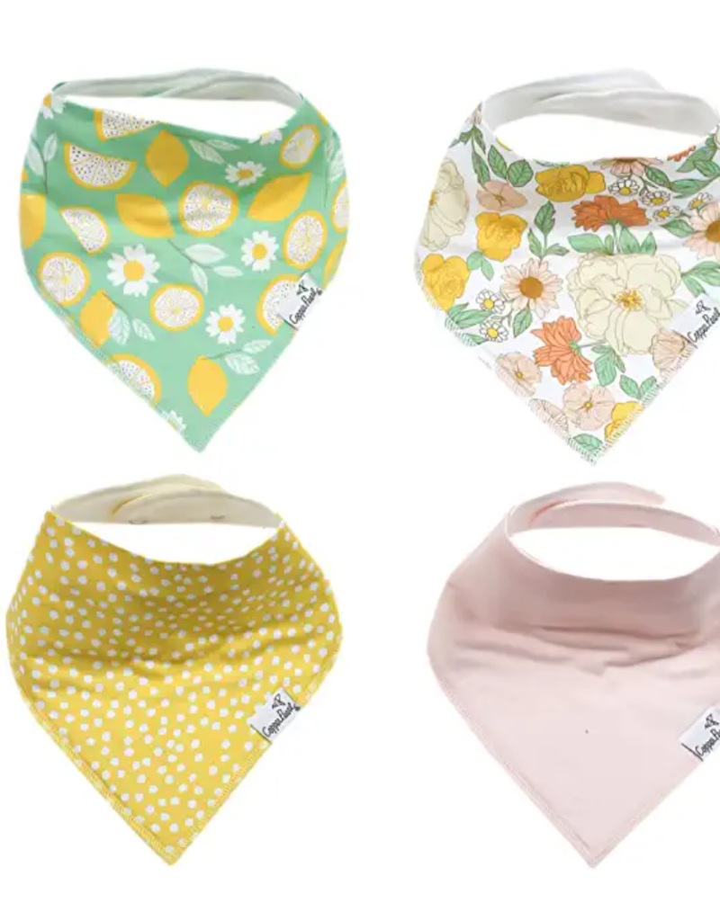 Copper Pearl Baby Bandana Bibs Set/4 Lemon