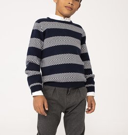 Boboli Boys Sweater w/Blue Stripe Pattern