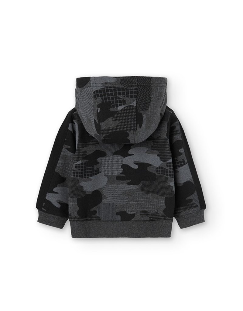 Boboli Fleece Black/Grey Camo Jacket