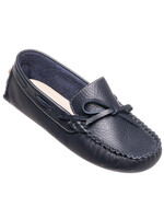 Elephantito Driver Loafers Navy Cracked Leather