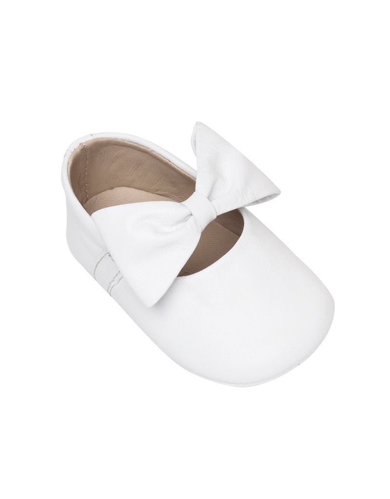 Elephantito Baby Ballerina w/Bow White Leather