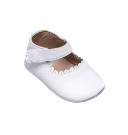 Elephantito Baby Mary Janes White Leather