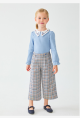 Abel & Lula Blue Plaid Culotte