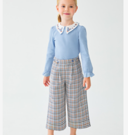 Abel & Lula SALE Blue Plaid Culotte