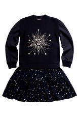 Imoga Sharon Star Woven Sweater Printed Jersey Dress