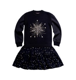 Imoga SALE Sharon Star Woven Sweater Printed Jersey Dress