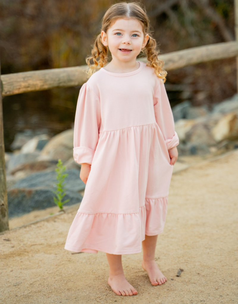 3 Tier Sweater Dress Perfect Pink