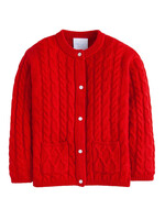 Little English Classic Cashmere Blend Cardigan Red